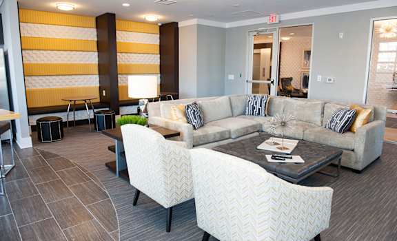 Clubhouse Lounge at Link Apartments® Glenwood South, North Carolina