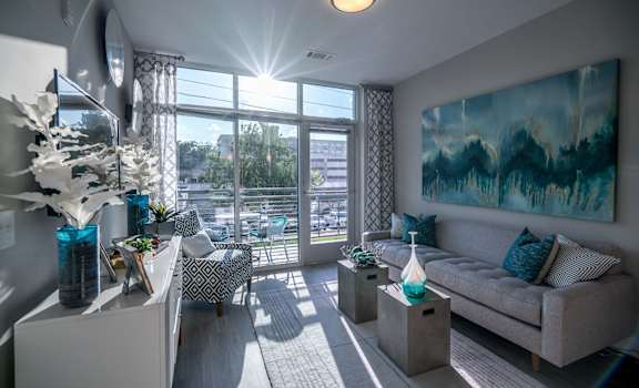 Living Room Interior at Link Apartments® Glenwood South, Raleigh, NC, 27603