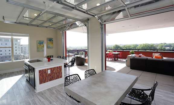 Rooftop Deck at Link Apartments® West End, Greenville, South Carolina