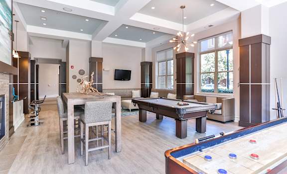 Game Room at Elizabeth Square Apartments in Charlotte, NC 