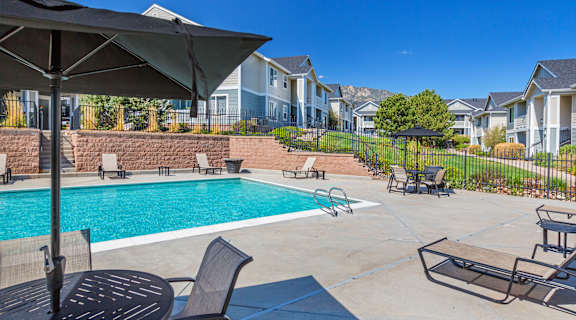 Pool With Sundecks at The Village at Westmeadow, Colorado, 80906