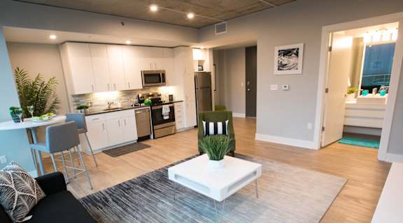 Room to Entertain at Venue Tower Apartments in Grand Rapids