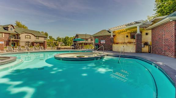 One of two pools at Aspen Lakes Estates