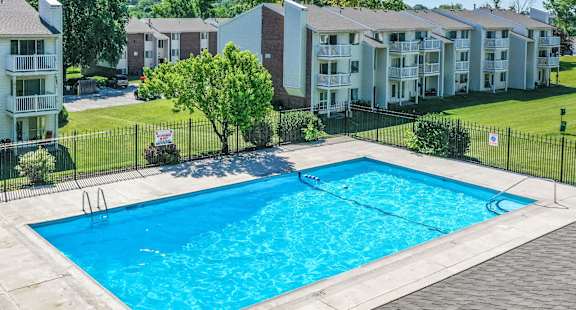 apartment complex with pool