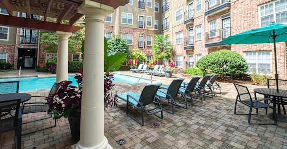 Extensive Resort Inspired Pool Deck at The Orleans of Decatur, Decatur, GA