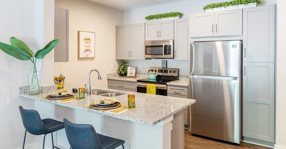Kitchen counter at Lumen, Virginia