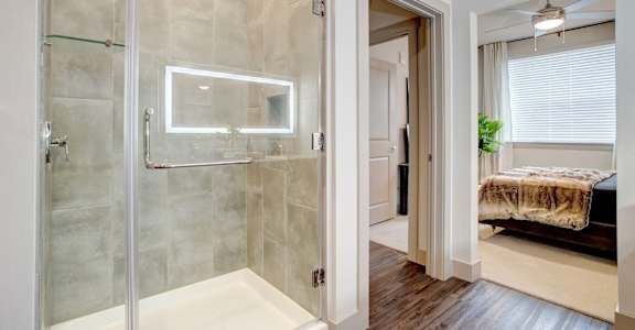 Bathroom With Storage at The Cosmopolitan, Tulsa, OK, 74119