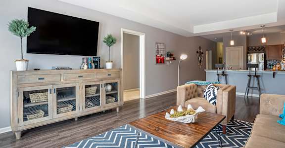 Graceful Living Area at The Heights Apartments, Alabama, 36104