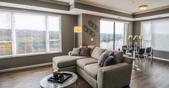Spacious Living Area at Victoria Park and V2 Apartments, St. Paul, MN, 55102