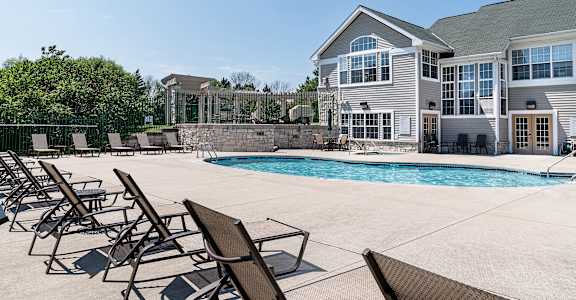 Heated outdoor pool, perfect for those hot, humid Wisconsin summers