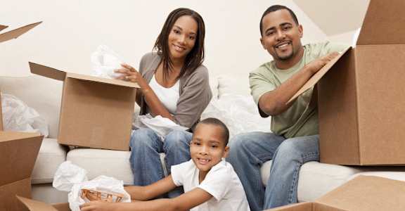 Family packing  at BLUE RAVINE SELF STORAGE, Folsom California