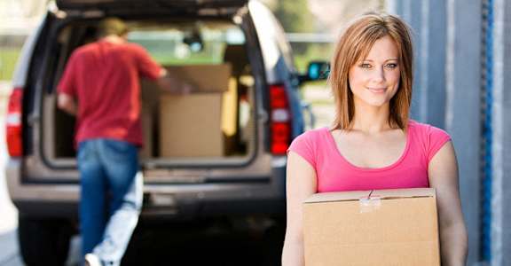 Moving into a storage unit at BLUE RAVINE SELF STORAGE, California
