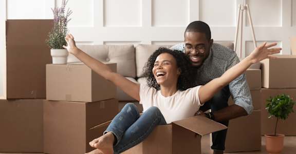 Packing Boxes at Concord Square Apartments, California
