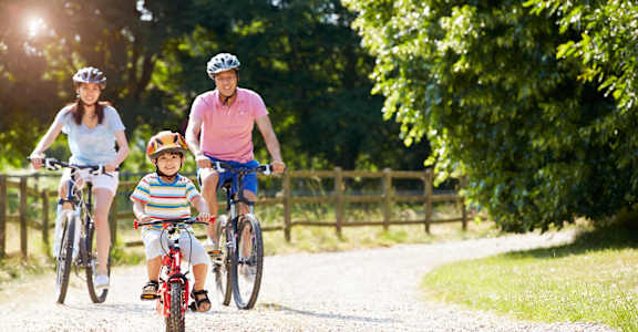 Family on a Bike Ride