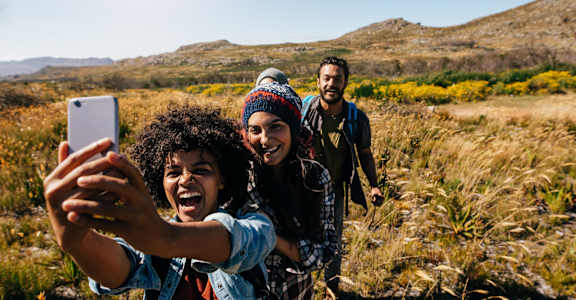 Friends taking a selfie