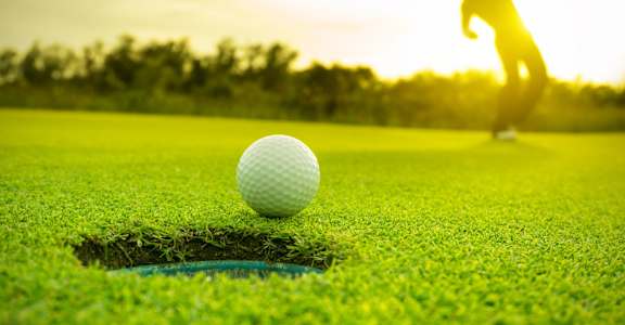 Golfball almost in the Hole