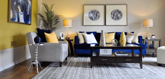 spacious living area in a lamberton lake apartment