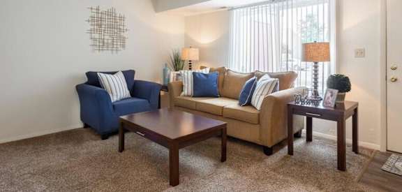 living room at Indian Springs apartments