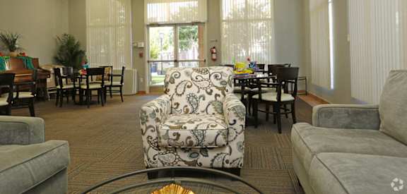 Clubhouse Seating at CANYON COUNTRY SENIOR, Santa Clarita California
