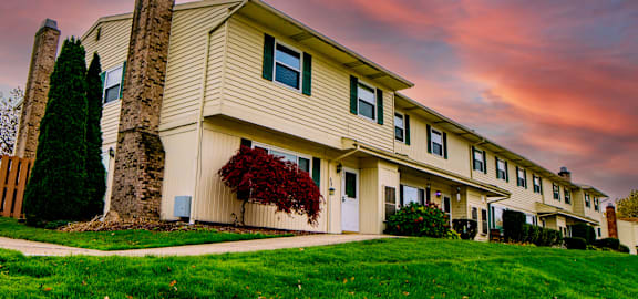 Elegant Exterior View Of Property at Huntington Hills Townhomes, Integrity Realty, Stow, Ohio