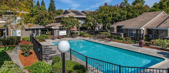 pool in front of apartments