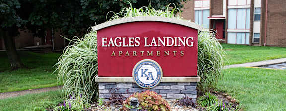 Property Signage at Eagles Landing Apartments, Integrity Realty, Kent, OH, 44240