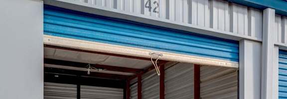 A storage unit with the number 42 on the side.