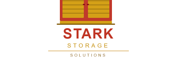 A logo for a company named Stark Storage Solutions featuring a red barn.