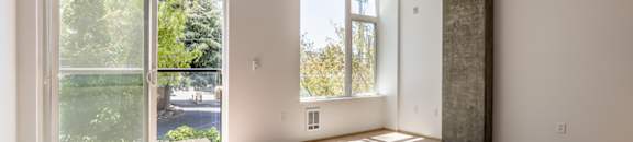 large bedroom windows at Mural, Seattle, WA 98116