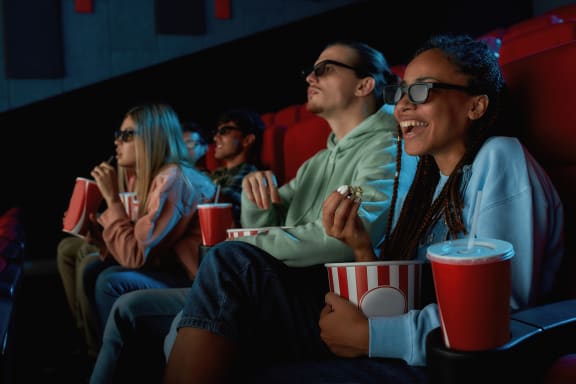 people watching a movie at the cinema with 3d glasses at Discovery at Kingwood, Kingwood, 77339