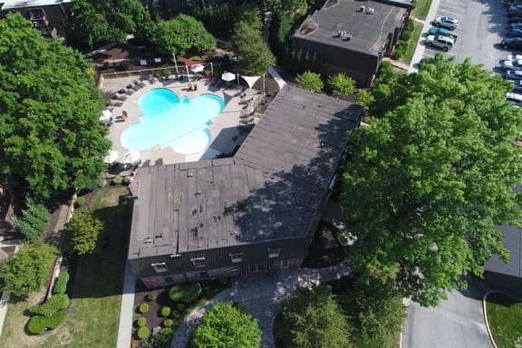 The aerial view of the property at London House Apartments, Kansas, 66215