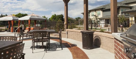 community outdoor area with BBQ