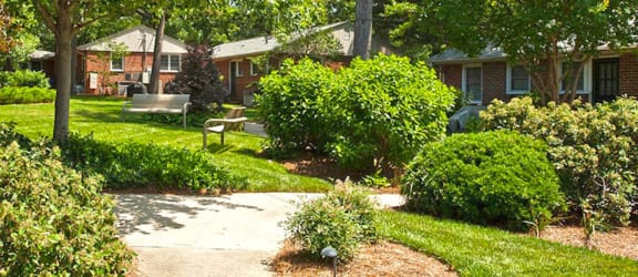 Sun Porch Courtyard at Glen Lennox Apartments, Chapel Hill, NC, 27514
