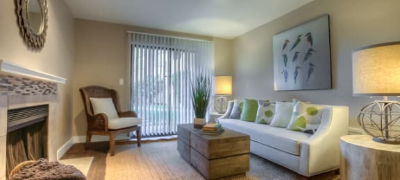 Living Room at Hangar 128 Apartments, Everett
