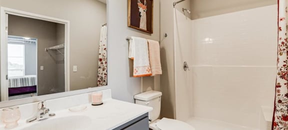 Modern Bathroom at Maven Apartments, Burnsville