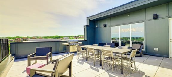 Rooftop Living Spaces at Maven Apartments, Burnsville, MN