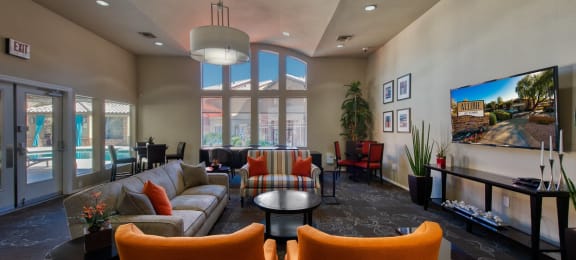 lounge area for apartment in tempe arizona at Allure at Tempe Apartments, Tempe, AZ