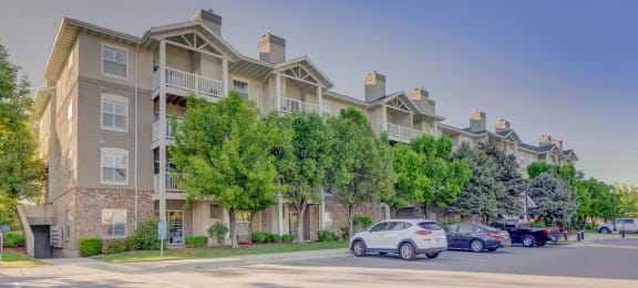 Parking in front of building  at River Oaks Apartments, West Jordan