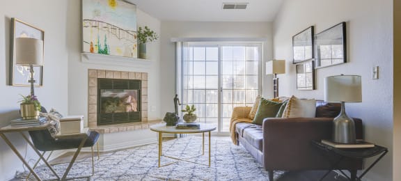 Living Room  at River Oaks Apartments, West Jordan, 84088