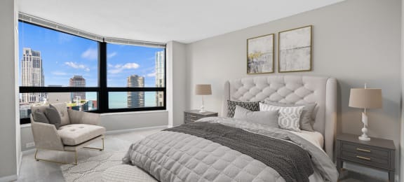 Stunning Bedroom Views at North Harbor Tower in Chicago, IL