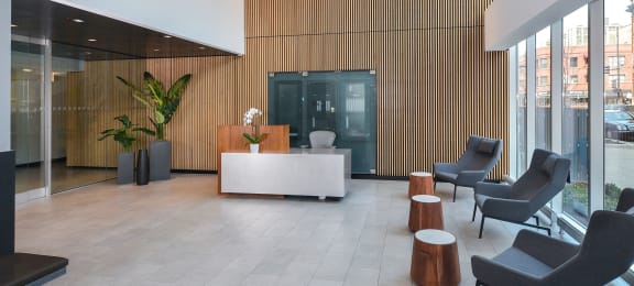 leasing office lobby | The Montrose Apartments in Chicago, IL
