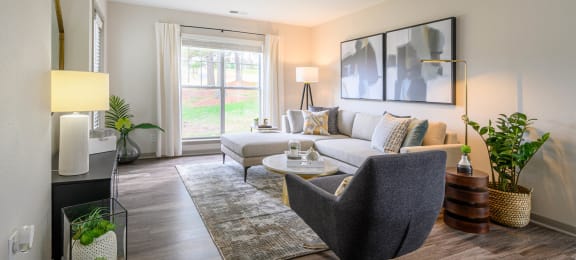 a living room with a couch and a chair at Ashford Green, Charlotte