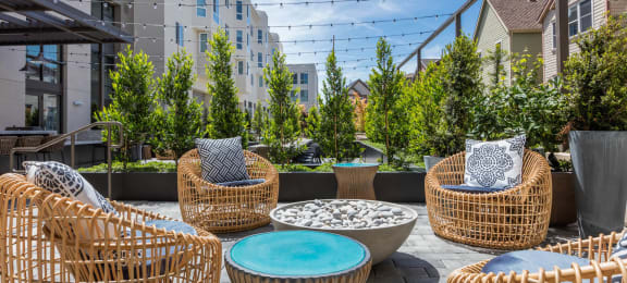 Courtyard seating area  at Aventine, Hercules