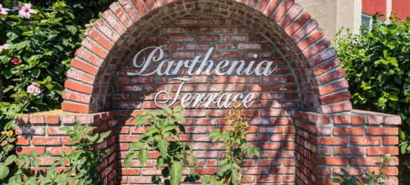 Apartment for rent in Canoga Park Parthenia Terrace front sign