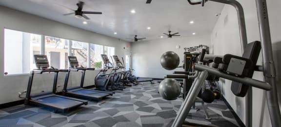Newly remodeled fitness room at Ascent on Pantano, Tucson, AZ