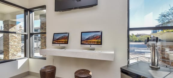 Computers and remote work stations at Ascent North Scottsdale, Phoenix