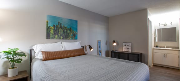 Bedroom at Sky Island Apartments