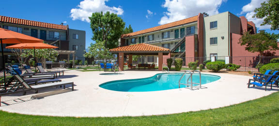 Landscaping and Pool Area at Sky Island Apartments in Sierra Vista Arizona