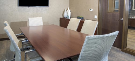 Conference Table and TV