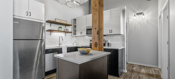 large kitchen of minneapolis apartment for rent